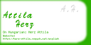 attila herz business card